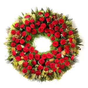 Coroa Funeral Rosas Vermelhas